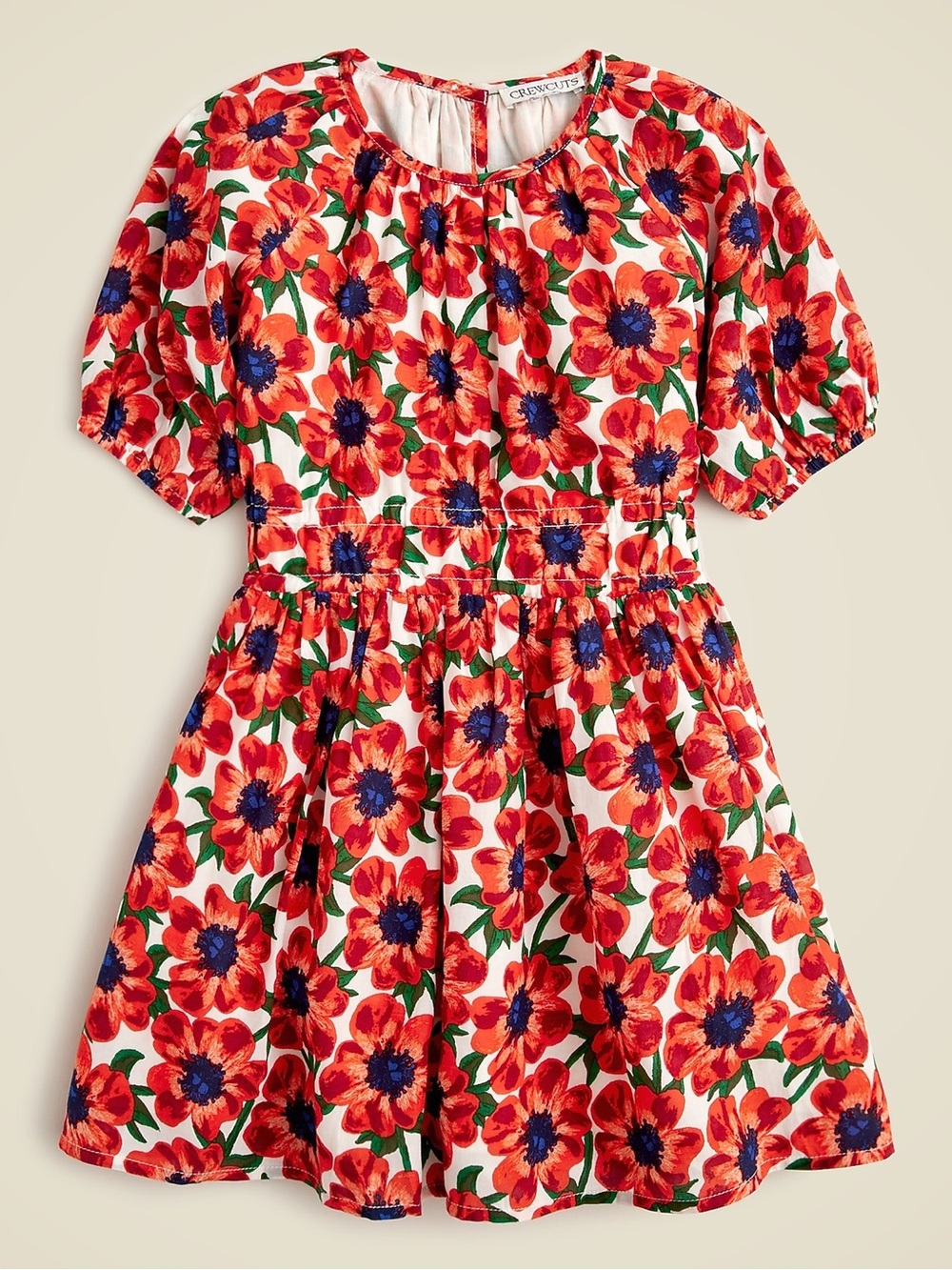 J.Crew Girls' puff-sleeve dress in cotton voile floral size 10